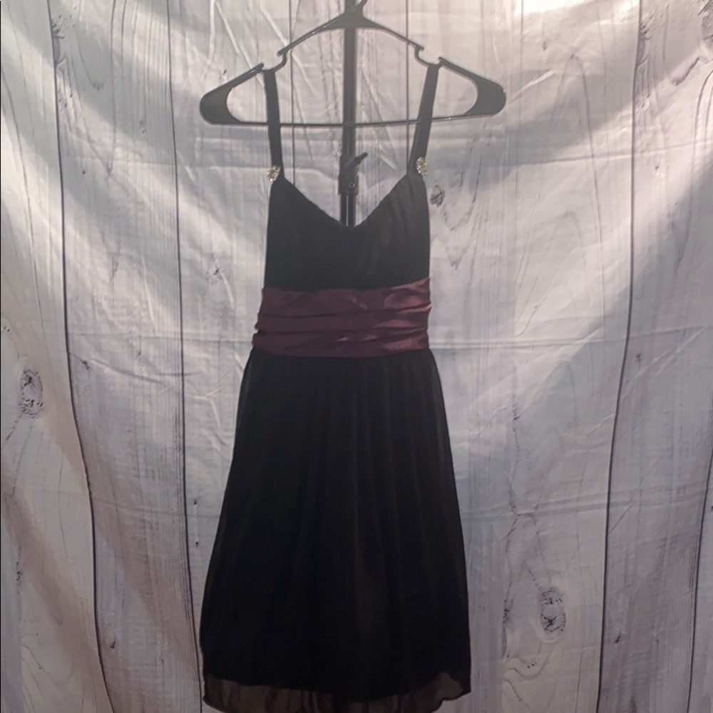 Elegant Black and Purple Dress